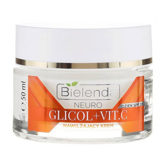 Крем для обличчя Bielenda NEURO GLICOL + VIT C Зволожуючий активатор блиску та молодості шкіри SPF 20 дня, 50мл Крем для обличчя Bielenda NEURO GLICOL + VIT C Зволожуючий активатор блиску та молодості шкіри SPF 20 дня, 50мл