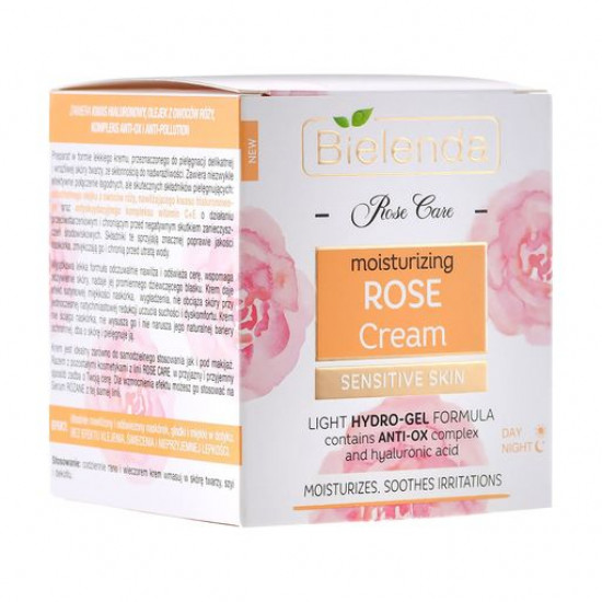 Крем для обличчя Bielenda ROSE CARE рожевий зволожуючий, 50мл Крем для обличчя Bielenda ROSE CARE рожевий зволожуючий, 50мл