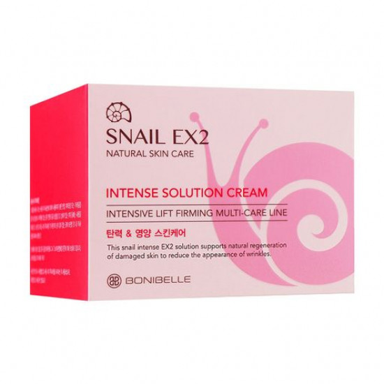 Крем для обличчя Bonibelle Snail EX2 Intense Solution Cream з муцином равлики, 80 мл Крем для обличчя Bonibelle Snail EX2 Intense Solution Cream з муцином равлики, 80 мл