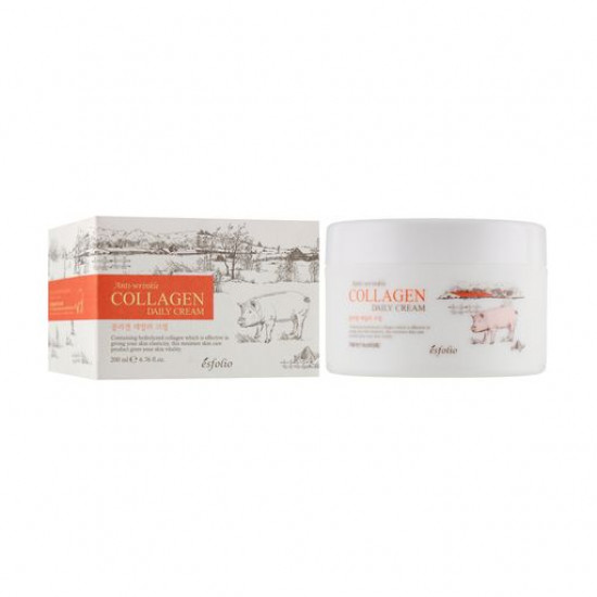 Cream for the person Esfolio Anti-Wrinkle Collagen Daily Cream with collagen, for daily leaving, 200 ml Cream for the person Esfolio Anti-Wrinkle Collagen Daily Cream with collagen, for daily leaving, 200 ml