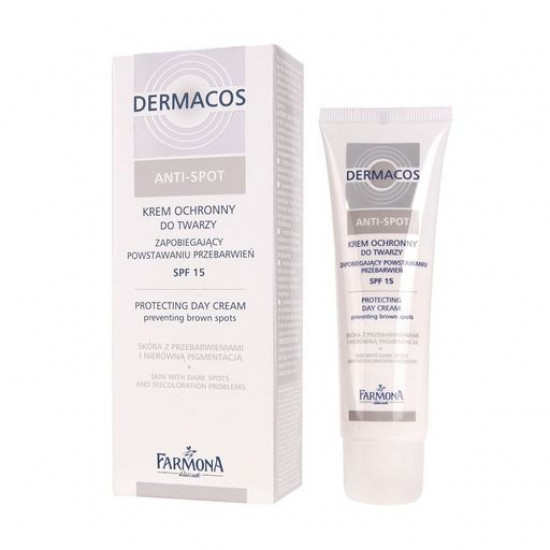 Крем для обличчя Farmona Dermacos Anti-spot SPF 15 денний, проти пігментації, 50 мл Крем для обличчя Farmona Dermacos Anti-spot SPF 15 денний, проти пігментації, 50 мл