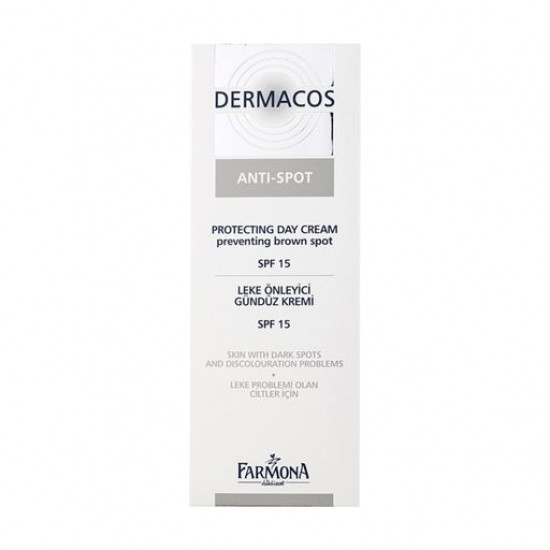 Крем для обличчя Farmona Dermacos Anti-spot SPF 15 денний, проти пігментації, 50 мл Крем для обличчя Farmona Dermacos Anti-spot SPF 15 денний, проти пігментації, 50 мл