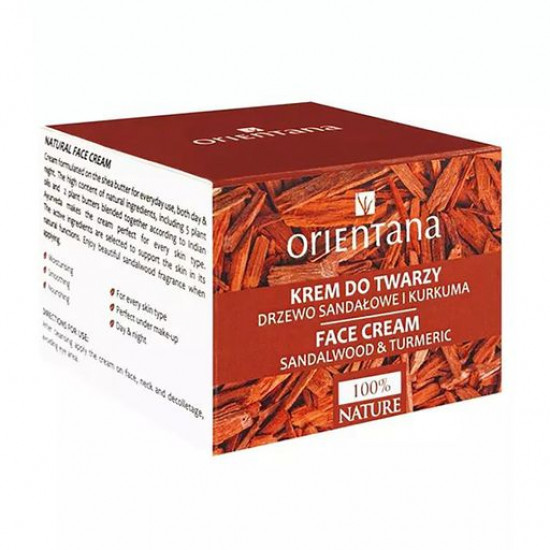 Крем для лица Orientana Face Cream Sandalwood & Turmeric Сандаловое дерево и куркума, 50 мл
Крем для лица Orientana Face Cream Sandalwood & Turmeric Сандаловое дерево и куркума, 50 мл