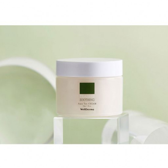 Крем для обличчя WellDerma Teatroe Soothing Aqua Tox Cream з екстрактом чайного дерева, 50 г Крем для обличчя WellDerma Teatroe Soothing Aqua Tox Cream з екстрактом чайного дерева, 50 г