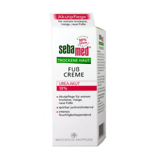 Крем для ног Sebamed Trockene Haut Foot Cream Urea Akut 10%, 100 мл
Крем для ног Sebamed Trockene Haut Foot Cream Urea Akut 10%, 100 мл