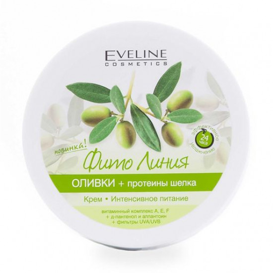 Eveline Cosmetics body cream Phyto Line of Olive + silk Proteins, intensive food, 210 ml Eveline Cosmetics body cream Phyto Line of Olive + silk Proteins, intensive food, 210 ml