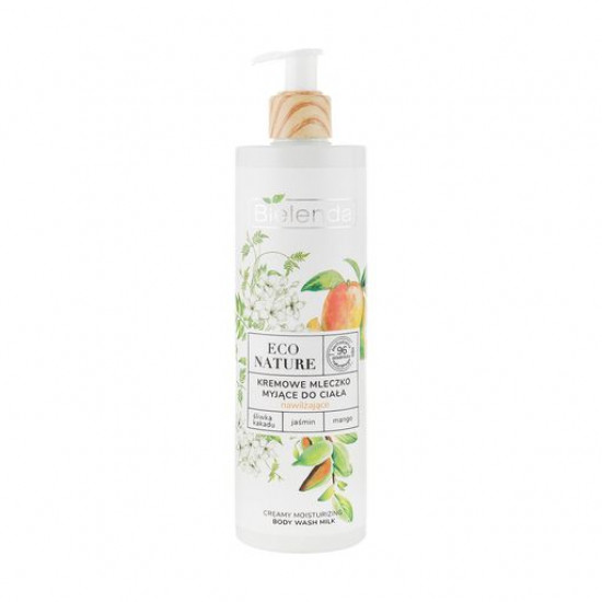 The cream cleaning milk for a body of Bielenda Eco Nature Kakadu Plum, Jasmine and Mango, 400 ml The cream cleaning milk for a body of Bielenda Eco Nature Kakadu Plum, Jasmine and Mango, 400 ml