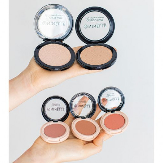 Light opaque compact powder for the person Ninelle Clasico Mate Silky Mattifying Powder 201, 8 g Light opaque compact powder for the person Ninelle Clasico Mate Silky Mattifying Powder 201, 8 g