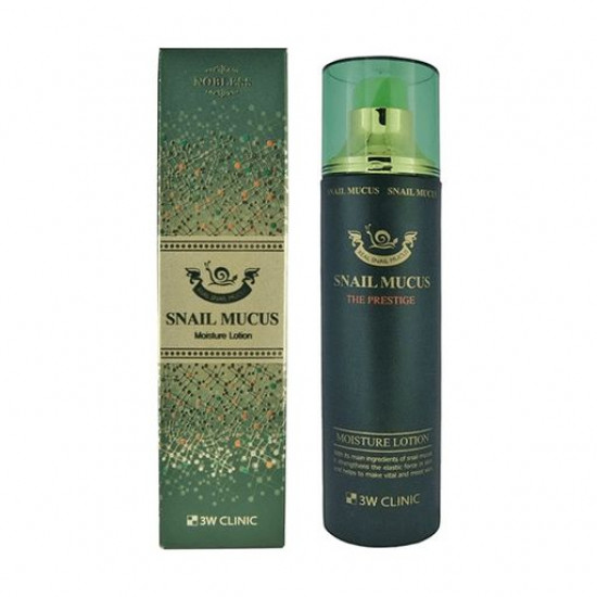 Лосьйон для обличчя 3W Clinic Snail Mucus Moisture Lotion зволожуючий з муцином равлики, 150 мл Лосьйон для обличчя 3W Clinic Snail Mucus Moisture Lotion зволожуючий з муцином равлики, 150 мл