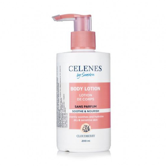 Celenes Cloudberry body lotion with flavourless cloudberries, 200 ml Celenes Cloudberry body lotion with flavourless cloudberries, 200 ml