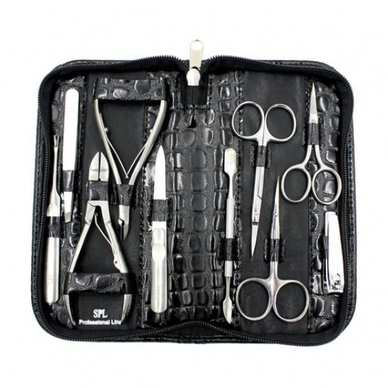 Manicure SPL set Black crocodile, 10 objects, (77302AI) Manicure SPL set Black crocodile, 10 objects, (77302AI)