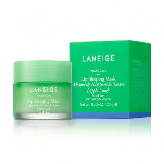 Маска для губ Laneige Lip Sleeping Mask Apple Lime Інтенсивно регенеруюча, з ароматом яблука та лайма, 20 мл Маска для губ Laneige Lip Sleeping Mask Apple Lime Інтенсивно регенеруюча, з ароматом яблука та лайма, 20 мл