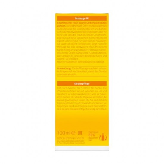 Massage oil for a body of Weleda Calendula Massage Oil, 100 ml Massage oil for a body of Weleda Calendula Massage Oil, 100 ml