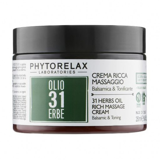 Массажный крем-баттер для тела Phytorelax Laboratories 31 Herbs Oil Rich Massage Cream Расслабление и тонизация, 250 мл
Массажный крем-баттер для тела Phytorelax Laboratories 31 Herbs Oil Rich Massage Cream Расслабление и тонизация, 250 мл