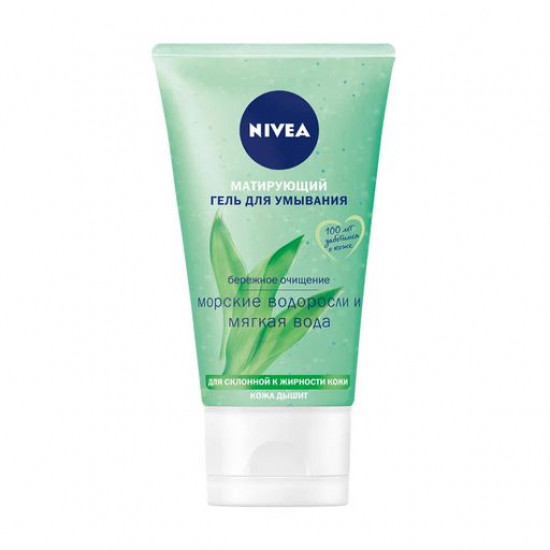 The matting gel for Nivea washing Seaweed and soft water, for oily skin, 150 ml The matting gel for Nivea washing Seaweed and soft water, for oily skin, 150 ml