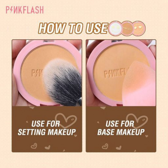 Матова пудра для обличчя Pinkflash Lasting Matte Pressed Powder 000, 5.8 г Матова пудра для обличчя Pinkflash Lasting Matte Pressed Powder 000, 5.8 г