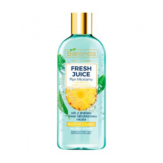 Міцелярна рідина для обличчя Bielenda Fresh juice освітлювальна, ананас, 500 мл Міцелярна рідина для обличчя Bielenda Fresh juice освітлювальна, ананас, 500 мл