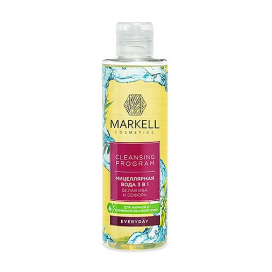 Micellar water 3 in 1 Markell Cosmetics Every Day the White willow and a Sophora, 200 ml Micellar water 3 in 1 Markell Cosmetics Every Day the White willow and a Sophora, 200 ml