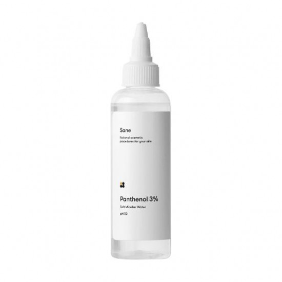 Міцелярна вода Sane Soft Micellar Water Panthenol 3% для чутливої шкіри з пантенолом, 100 мл Міцелярна вода Sane Soft Micellar Water Panthenol 3% для чутливої шкіри з пантенолом, 100 мл