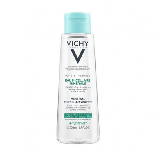 Мицеллярная вода для жирной и комбинированной кожи лица и глаз Vichy Purete Thermale Mineral Micellar Water, 200 мл
Мицеллярная вода для жирной и комбинированной кожи лица и глаз Vichy Purete Thermale Mineral Micellar Water, 200 мл