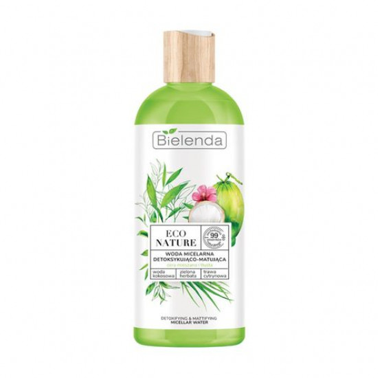 Micellar water for the person Bielenda Eco Nature Micellar Water with effect of a detoxication, 500 ml Micellar water for the person Bielenda Eco Nature Micellar Water with effect of a detoxication, 500 ml