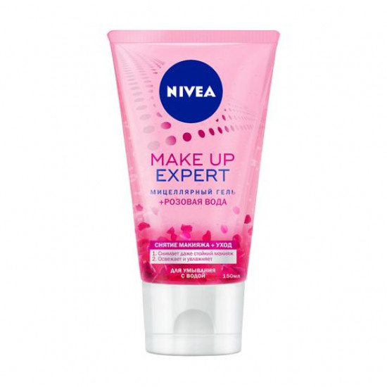 Мицеллярный гель + розовая вода Nivea Make Up Expert для умывания с водой, 150 мл
Мицеллярный гель + розовая вода Nivea Make Up Expert для умывания с водой, 150 мл