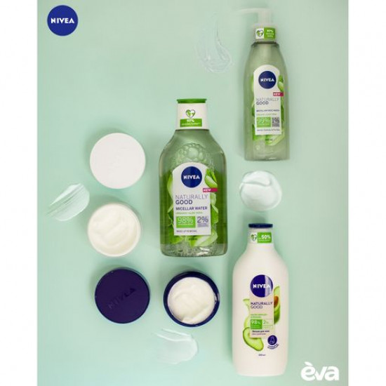 Міцелярний гель для вмивання Nivea Naturally Good з алое віра, 140 мл Міцелярний гель для вмивання Nivea Naturally Good з алое віра, 140 мл