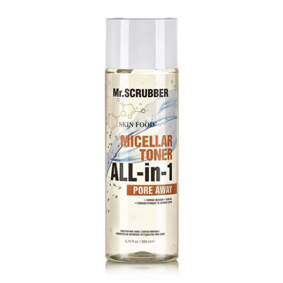 Micellar Mr.Scrubber Skin Food Pore Away tonic for narrowing of a time, 200 ml Micellar Mr.Scrubber Skin Food Pore Away tonic for narrowing of a time, 200 ml