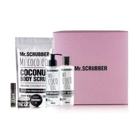 Набор Mr.Scrubber Coconut (скраб для тела, 200 г + гель для душа, 200 мл + гель для тела, 200 мл + скраб для губ, 35 г + бальзам для губ, 5 г)
Набор Mr.Scrubber Coconut (скраб для тела, 200 г + гель для душа, 200 мл + гель для тела, 200 мл + скраб для губ, 35 г + бальзам для губ, 5 г)