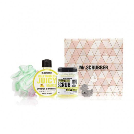 Набір Mr.Scrubber Juicy Mango (цукровий скраб, 300 г + гель для душу, 300 мл + мочалка) Набір Mr.Scrubber Juicy Mango (цукровий скраб, 300 г + гель для душу, 300 мл + мочалка)