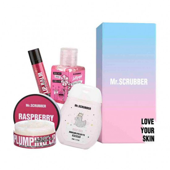 Набор Mr.Scrubber Sweet Raspberry (скраб для губ, 50 мл + бальзам для губ, 5 г + крем для рук, 50 мл + антисептик, 30 мл)
Набор Mr.Scrubber Sweet Raspberry (скраб для губ, 50 мл + бальзам для губ, 5 г + крем для рук, 50 мл + антисептик, 30 мл)