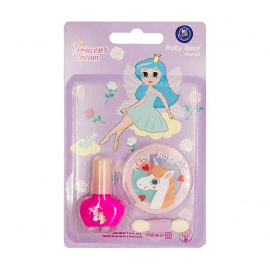 Set of children's Ruby Rose Princess's Dream HB-K2107 1 cosmetics (nail varnish, 5.5 g + eye shadow, 5.5 g) Set of children's Ruby Rose Princess's Dream HB-K2107 1 cosmetics (nail varnish, 5.5 g + eye shadow, 5.5 g)