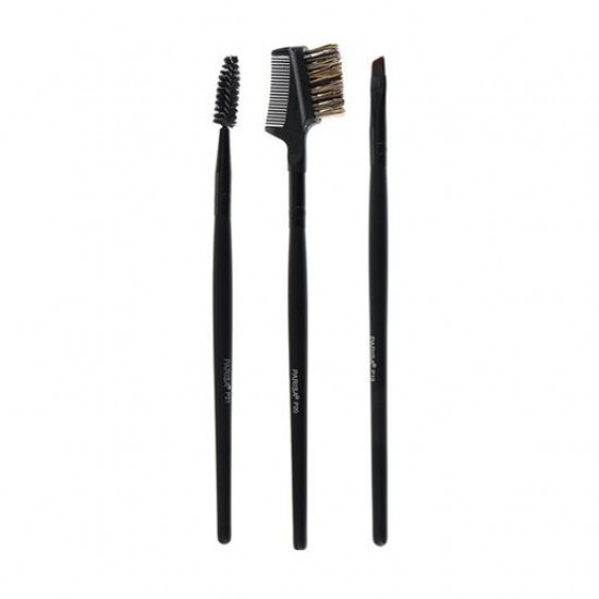 A set of brushes for a make-up of eyebrows of Parisa Cosmetics P-101, 3 pieces A set of brushes for a make-up of eyebrows of Parisa Cosmetics P-101, 3 pieces