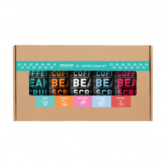 Set of coffee body scrubs Joko Blend Coffee Scrub Set (Mint, 50 g + Orange, 50 g + Original, 50 g + Coconut, 50 g + Cherry, 50 g) Set of coffee body scrubs Joko Blend Coffee Scrub Set (Mint, 50 g + Orange, 50 g + Original, 50 g + Coconut, 50 g + Cherry, 50 g)