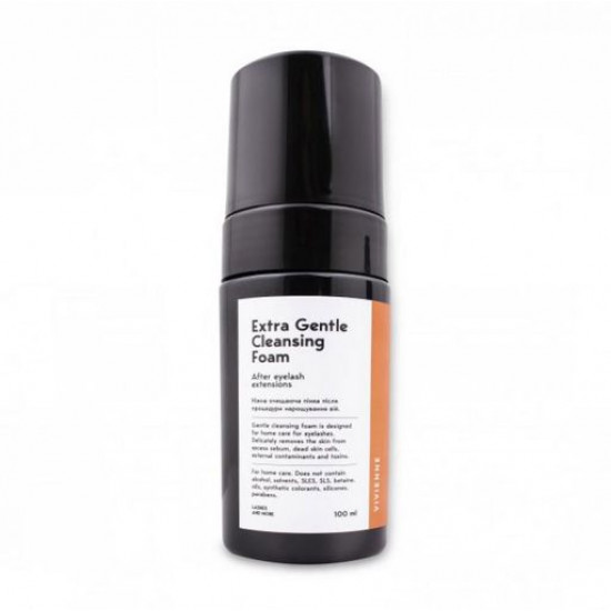 Ніжна пічка, що очищає після процедури нарощування вій Vivienne Extra Gentle Cleansing Foam, 100 мл Ніжна пічка, що очищає після процедури нарощування вій Vivienne Extra Gentle Cleansing Foam, 100 мл
