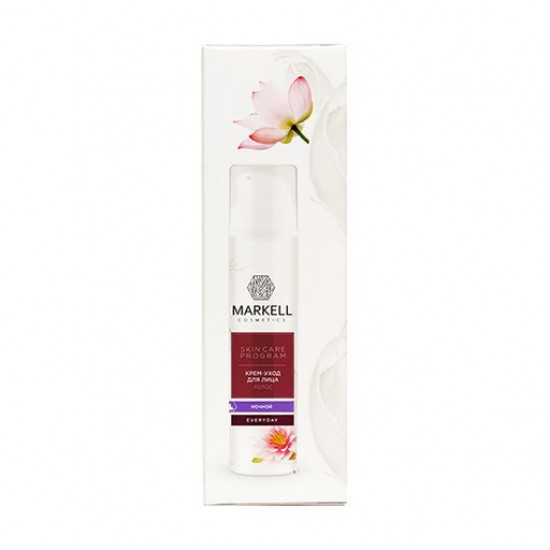 Нічний крем-догляд для обличчя Markell Cosmetics Skin Care Program Everyday Night Cream Лотос, 50 мл Нічний крем-догляд для обличчя Markell Cosmetics Skin Care Program Everyday Night Cream Лотос, 50 мл