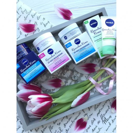 Нічний крем для обличчя Nivea Красива шкіра, 24 години зволоження + відновлення, для всіх типів шкіри, 50 мл Нічний крем для обличчя Nivea Красива шкіра, 24 години зволоження + відновлення, для всіх типів шкіри, 50 мл