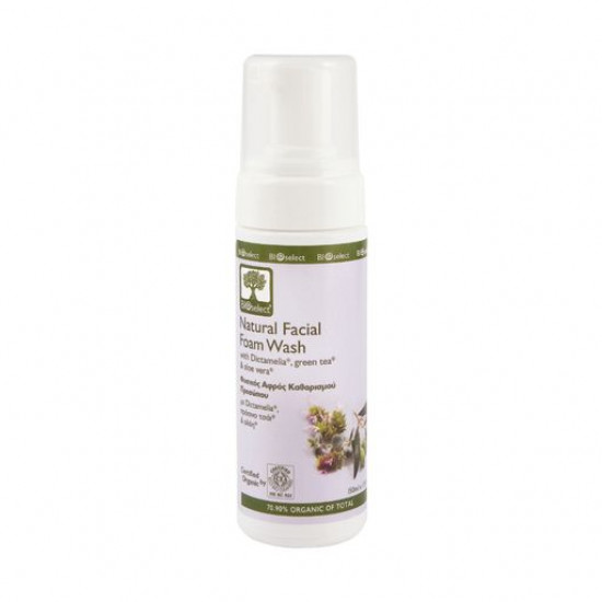 Cleansing foam for washing of BIOselect Natural Facial Foam Wash with a diktameliya, green tea and an aloe, 150 ml Cleansing foam for washing of BIOselect Natural Facial Foam Wash with a diktameliya, green tea and an aloe, 150 ml