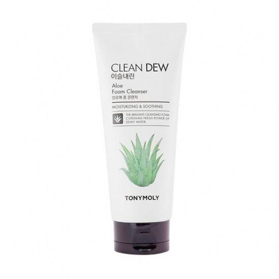 Cleansing foam for washing of Tony Moly Clean Dew Aloe Foam Cleanser from scarlet, 180 ml Cleansing foam for washing of Tony Moly Clean Dew Aloe Foam Cleanser from scarlet, 180 ml