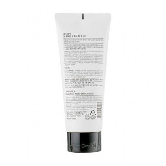 Cleansing foam for washing of Tony Moly Clean Dew Aloe Foam Cleanser from scarlet, 180 ml Cleansing foam for washing of Tony Moly Clean Dew Aloe Foam Cleanser from scarlet, 180 ml