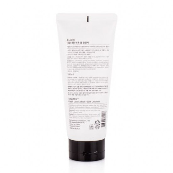 Cleansing foam for washing of Tony Moly Clean Dew Lemon Foam Cleanser with a lemon, 180 ml Cleansing foam for washing of Tony Moly Clean Dew Lemon Foam Cleanser with a lemon, 180 ml