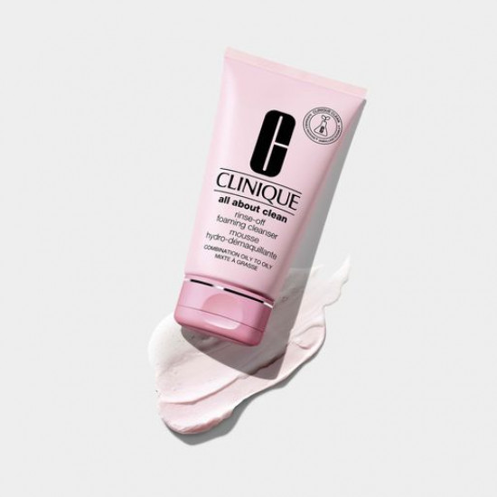 Очищаючий мус для вмивання Clinique All About Clean Rinse-Off Foaming Cleanser, 150 мл Очищаючий мус для вмивання Clinique All About Clean Rinse-Off Foaming Cleanser, 150 мл