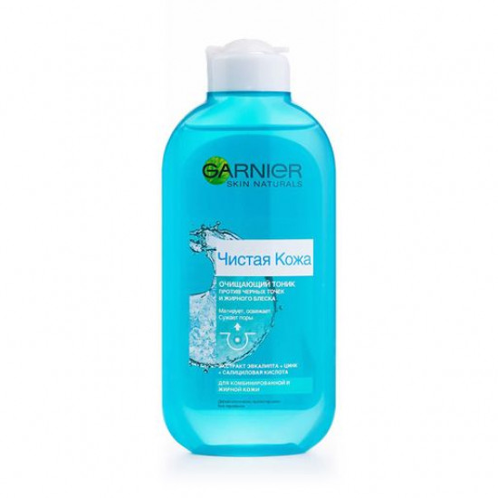 Очищаючий тонік для обличчя Garnier Skin Naturals Чиста шкіра, проти чорних крапок, 200 мл Очищаючий тонік для обличчя Garnier Skin Naturals Чиста шкіра, проти чорних крапок, 200 мл
