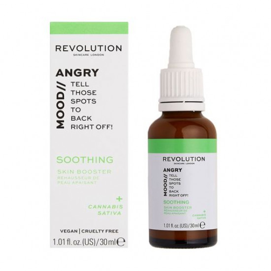 Освіжаюча і зволожуюча сироватка для обличчя Revolution Skincare Angry Mood Soothing Skin Booster, 30 мл Освіжаюча і зволожуюча сироватка для обличчя Revolution Skincare Angry Mood Soothing Skin Booster, 30 мл