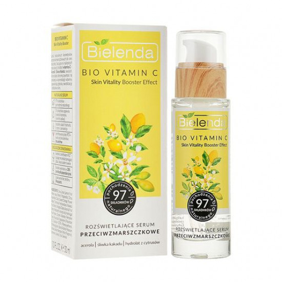 Освітлююча сироватка для обличчя Bielenda Bio Vitamin C, проти зморшок, 30 мл Освітлююча сироватка для обличчя Bielenda Bio Vitamin C, проти зморшок, 30 мл