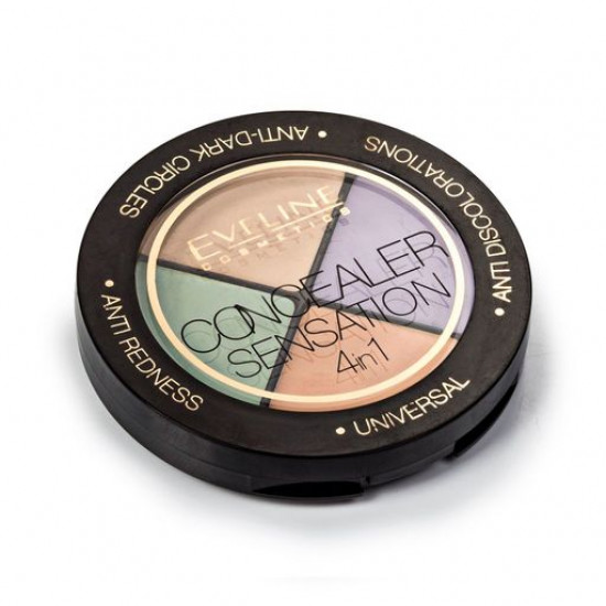 Palette for a make-up of Eveline Concealer Sensation 4in1, 4.4 g Palette for a make-up of Eveline Concealer Sensation 4in1, 4.4 g