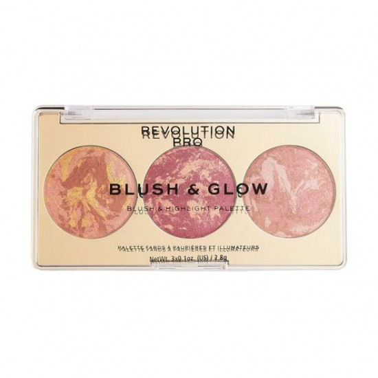 Палетка для макіяжу обличчя Revolution Pro Blush & Glow Face Palette Cranberry Glow, 2.8 г Палетка для макіяжу обличчя Revolution Pro Blush & Glow Face Palette Cranberry Glow, 2.8 г