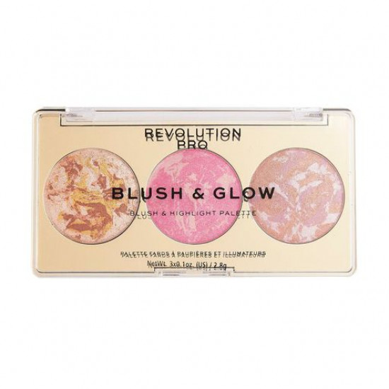 Palette for a make-up of the person Revolution Pro Blush & Glow of Palette Rose Glow, 2.8 g Palette for a make-up of the person Revolution Pro Blush & Glow of Palette Rose Glow, 2.8 g