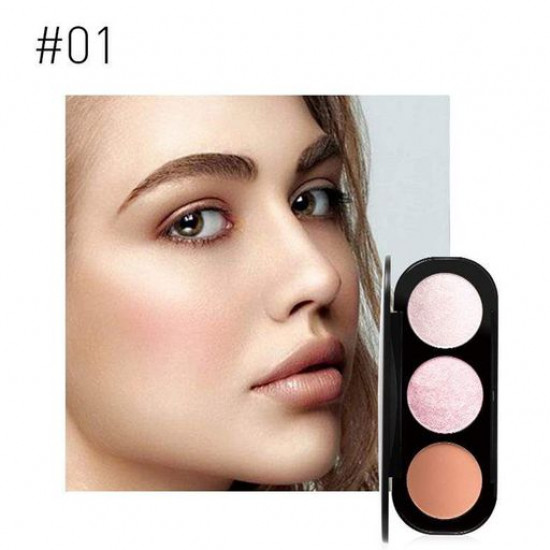 Палетка рум'ян та хайлайтерів для обличчя Focallure Blush & Highlight Makeup Palette 01 Rose Fairy, 10.5 г Палетка рум'ян та хайлайтерів для обличчя Focallure Blush & Highlight Makeup Palette 01 Rose Fairy, 10.5 г