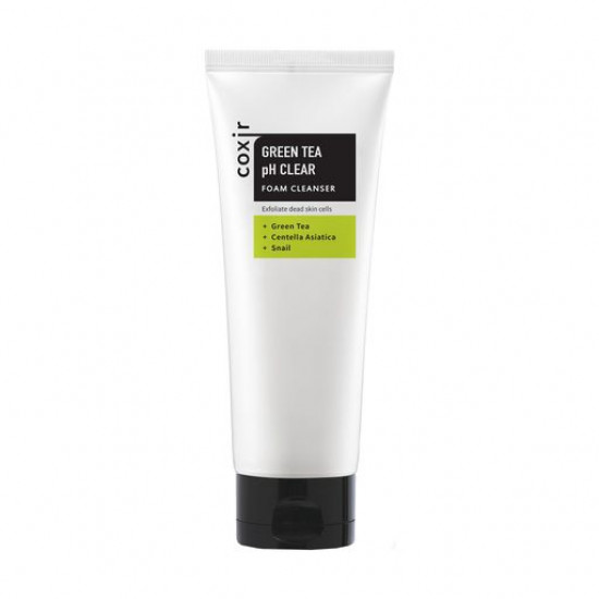 Пінка для вмивання Coxir Green Tea pH Clear Foam Cleanser, 150 мл Пінка для вмивання Coxir Green Tea pH Clear Foam Cleanser, 150 мл